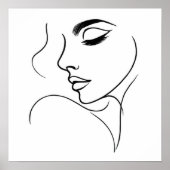 Poster Dessin de ligne face (Devant)