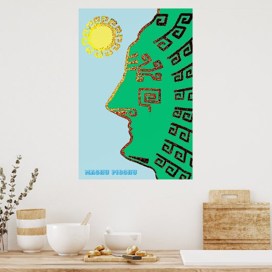 Poster Dessin de Machu_Picchu Cusco Pérou (Cuisine)