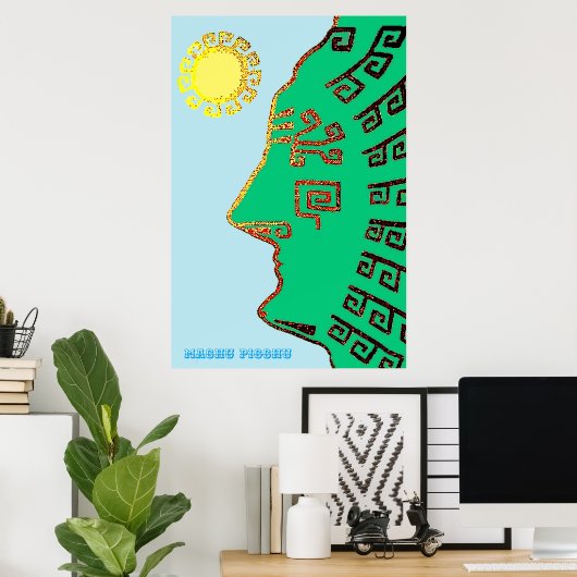 Poster Dessin de Machu_Picchu Cusco Pérou (Bureau à domicile)