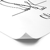 Poster Dessin de marche pour chat Imprimer une ligne pers (Coin)