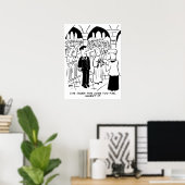 Poster Dessin de mariage drôle - Farce du marié (Bureau à domicile)