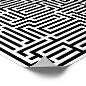 Poster Dessin de Maze produit par ordinateur complexe (Coin)