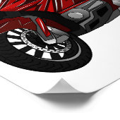 Poster Dessin de moto de tourisme (Coin)