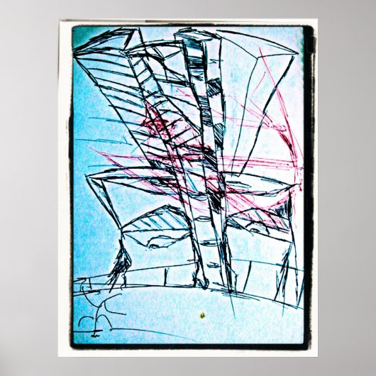 Poster Dessin de nez de ville (Devant)