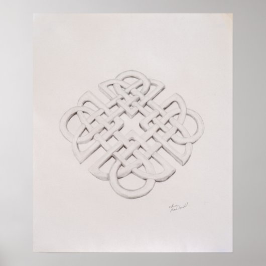 Poster Dessin de noeud Celtique infini (Devant)