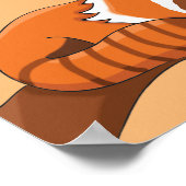 Poster Dessin de Panda roux dans un arbre (Coin)