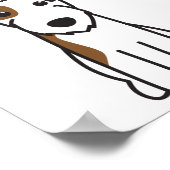 Poster Dessin de Parson Russell Terrier Dog (Coin)