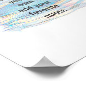 Poster dessin de peinture à rayures bleues artistiques aj (Coin)