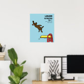 Poster Dessin de plongée au chocolat Labrador (Bureau à domicile)