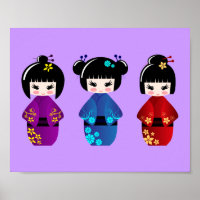 Dessin de poupées Cute kokeshi