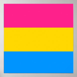 POSTER DESSIN DE RAYURES DE FIERTE PANSEXUELLE