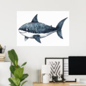 Poster Dessin de requin (Bureau à domicile)