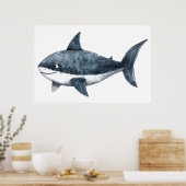 Poster Dessin de requin (Cuisine)