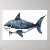 Poster Dessin de requin Petit (Devant)
