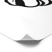 Poster Dessin de tête de licorne mignon. (Coin)