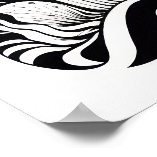 Poster Dessin de trait de champignon (Coin)