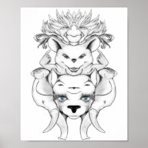 Dessin de trait noir et blanc