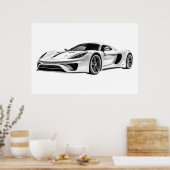 Poster Dessin de voiture II (Cuisine)