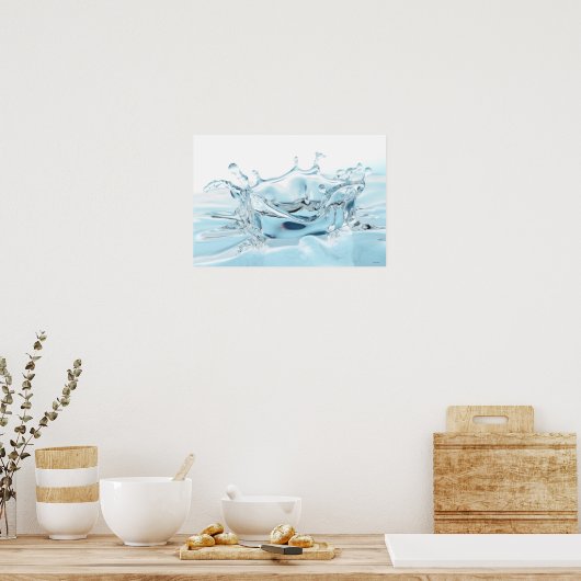 Poster Dessin d'éclaboussement liquide (Cuisine)