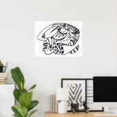 Poster Dessin d'encre à trois aspects (Bureau à domicile)