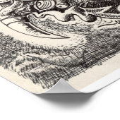 Poster Dessin d'encre de bête hybride (Coin)
