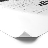 Poster Dessin d'encre de chou chinois (Coin)