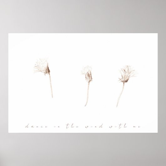 Poster Dessin d'encre de pandéline sèche (Devant)