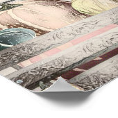 Poster Dessin des couleurs d'automne des citrouilles vint (Coin)