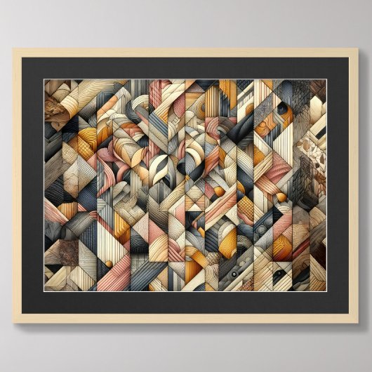 Poster Dessin Design Moderne Abstrait Pastel