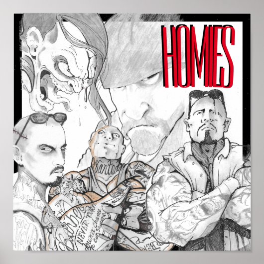 Poster Dessin d'hommages sur un (Devant)