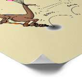 Poster Dessin d'humour australien kangourou (Coin)