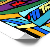 Poster Dessin DJ coloré (Coin)