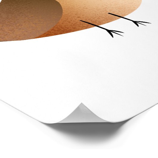 Poster Dessin d'Oiseau de Bruant (Coin)