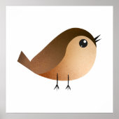 Poster Dessin d'Oiseau de Bruant (Devant)