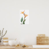Poster Dessin d'oiseau de paradis (fleur) (Cuisine)