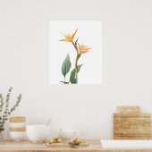 Poster Dessin d'oiseau de paradis (fleur) (Cuisine)