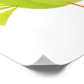 Poster Dessin d'oiseau vert (Coin)