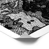 Poster Dessin d'orignaux en noir et blanc (Coin)