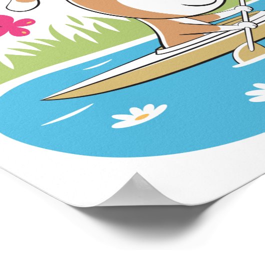 Poster Dessin Drôle Chien Chien Chien Chien Chien Chien C (Coin)