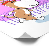 Poster Dessin Drôle Chien Chien Chien Puppy Jogging Run P (Coin)