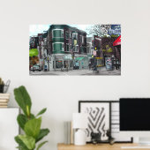 Poster Dessin du centre de Madison, Wisconsin (Bureau à domicile)