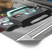 Poster Dessin du centre de Madison, Wisconsin (Coin)