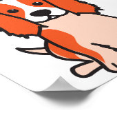 Poster Dessin du chien espagnol Cavalier King Charles (Coin)