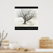 Poster Dessin du stylet et de l'arbre d'encre (Cuisine)