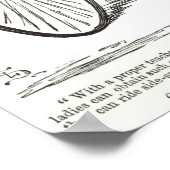 Poster Dessin d'une dame sur un Velocipede, 1869 (Coin)