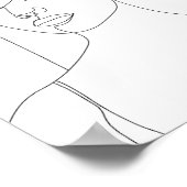 Poster Dessin d'une jolie femme (Coin)