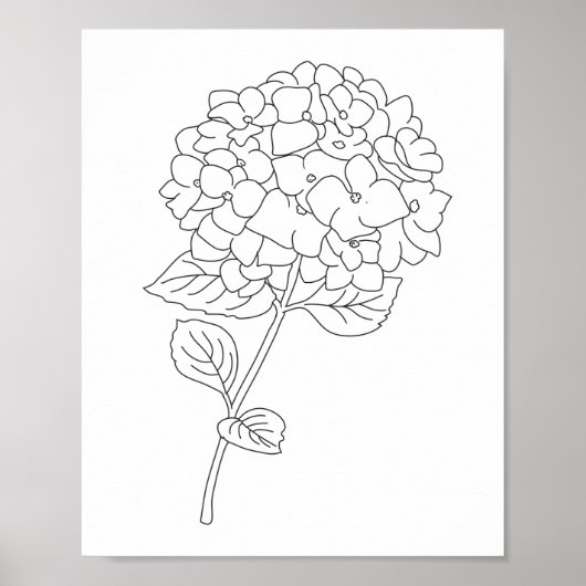 Poster dessin d'une ligne (Devant)