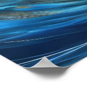 Poster Dessin dur Pastel écrasant Vagues II (Coin)