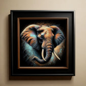 Poster Dessin dur Pastel Elephant