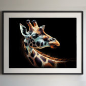 Poster Dessin dur Pastel Giraffe